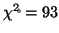 $\chi^2_\nu = 93$