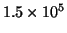 $1.5 \times 10^5$
